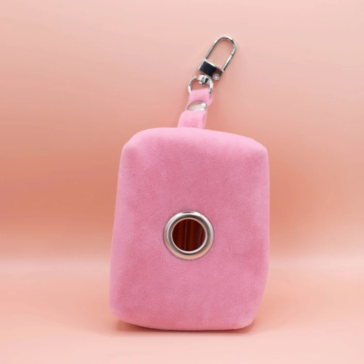welurowe etui na kupoworki s'elfie store różowe przód